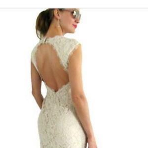 Cocktail dress ,deep V neck ,open back